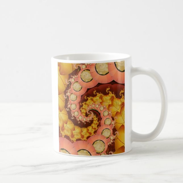 Leaves and Flowers Coffee Mug (Right)