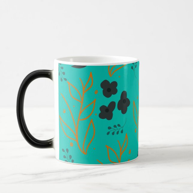 Leaves and flowers color morph mug  (Left)