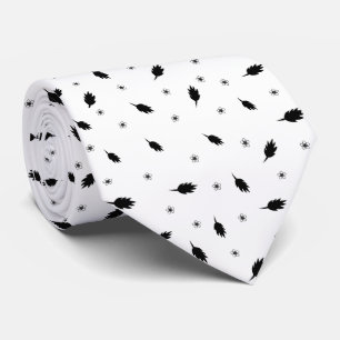 Leaves and flowers neck tie