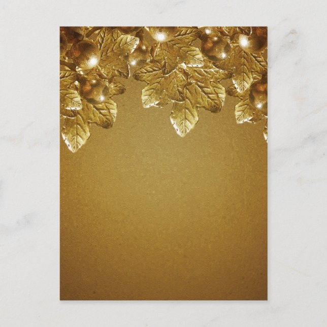 Leaves and Fruits Decorative Background Postcard (Front)