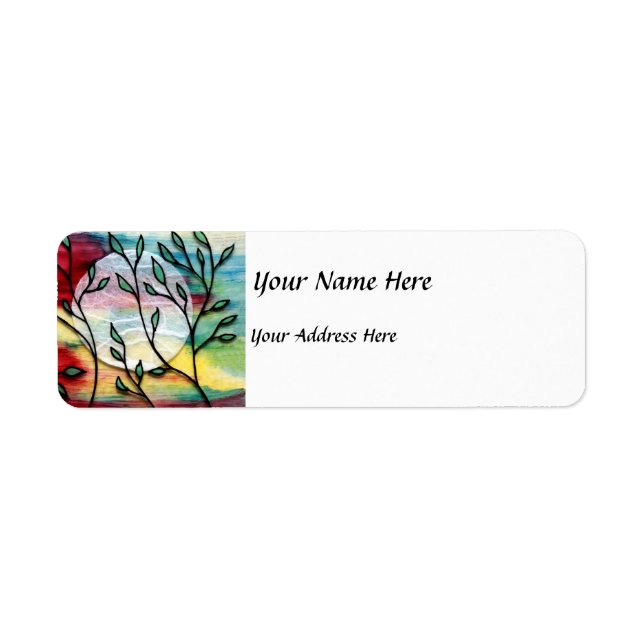 Leaves and Ink Transparent Layers Label (Front)