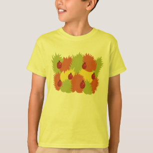Leaves And Ladybugs In Autumn Kids T-Shirt