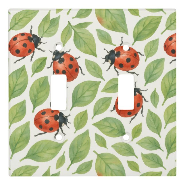 Leaves and Ladybugs  Light Switch Cover (Front)