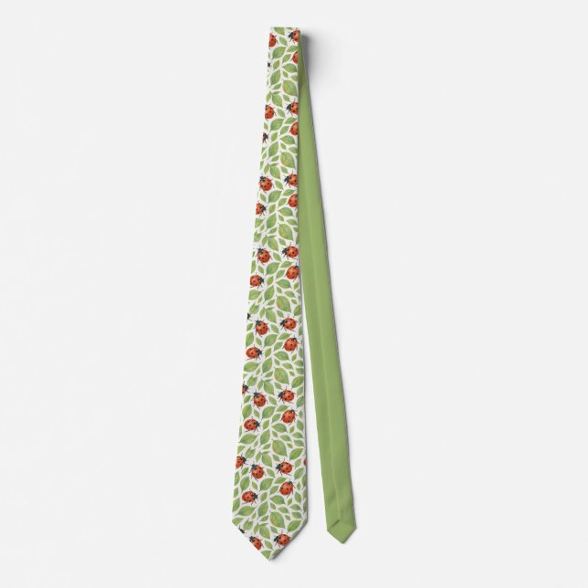 Leaves and Ladybugs  Neck Tie (Front)