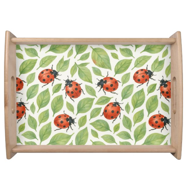 Leaves and Ladybugs  Serving Tray (Front)