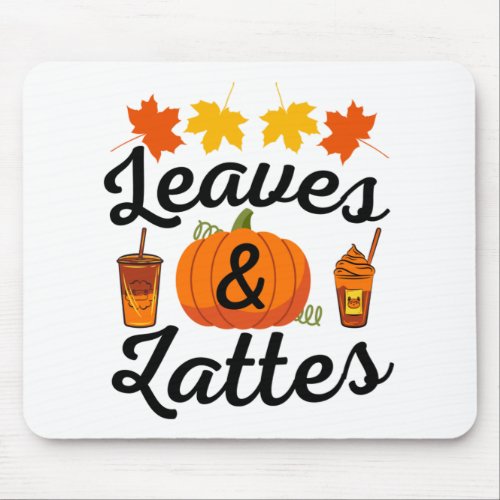 Leaves And Latte Fall Autumn Mouse Pad