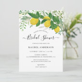  Leaves and Lemons Bridal Shower Invitation Card (Standing Front)