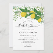  Leaves and Lemons Bridal Shower Invitation Card (Front)