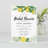 Leaves and Lemons Bridal Shower Invitation Card (Standing Front)