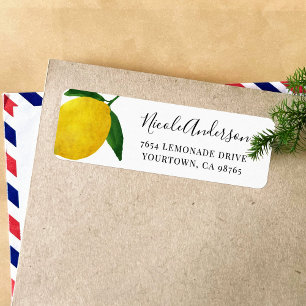 Leaves and Lemons return address Label