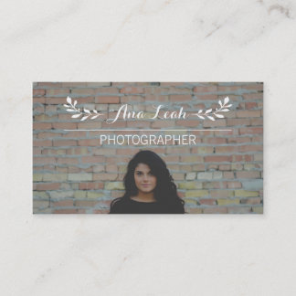 Leaves and Lines Custom Photo Photographer Business Card