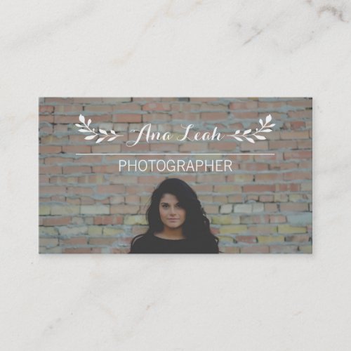 Leaves and Lines Custom Photo Photographer Business Card