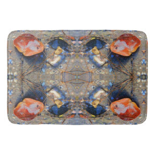 Leaves and Sea Shells Pattern II Bathroom Mat