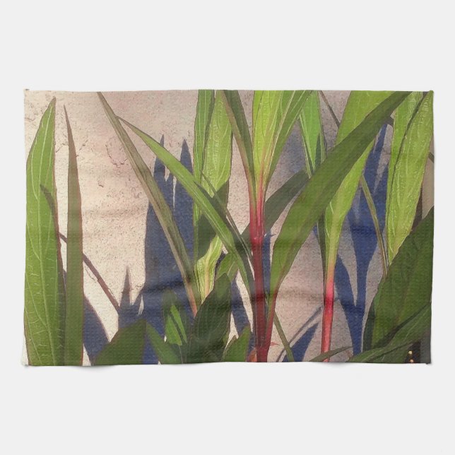 Leaves and Shadows Kitchen Towel (Horizontal)