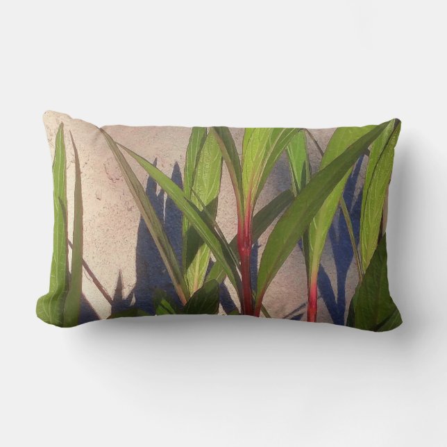 Leaves and Shadows Lumbar Pillow (Front)