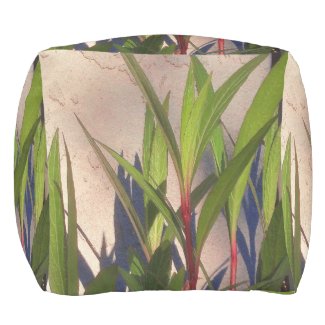 Leaves and Shadows Outdoor Pouf