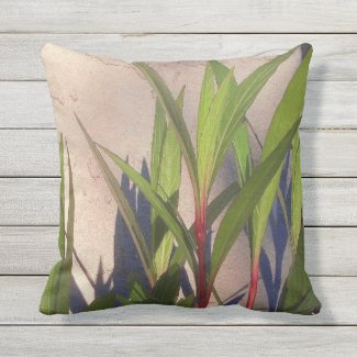 Leaves and Shadows Throw Pillow