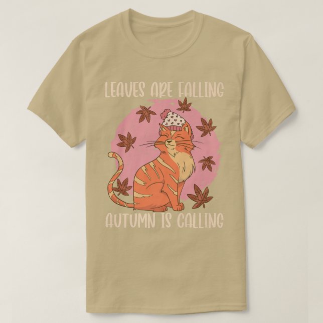Leaves Are Falling Autumn Is Calling Autumn Season T-Shirt (Design Front)