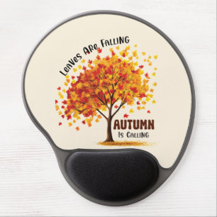 Leaves Are Falling, Autumn Is Calling – Cozy Fall Gel Mouse Pad