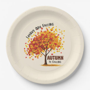 Leaves Are Falling, Autumn Is Calling – Cozy Fall Paper Plates