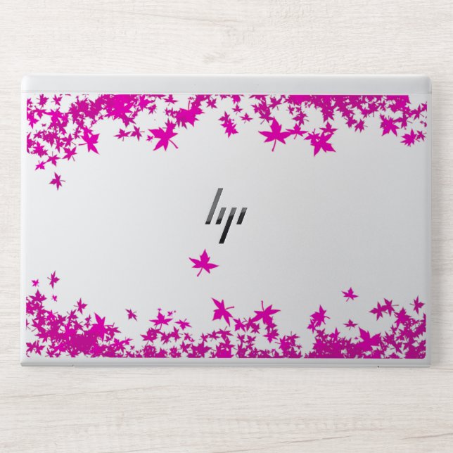 leaves as background HP laptop skin (Front)