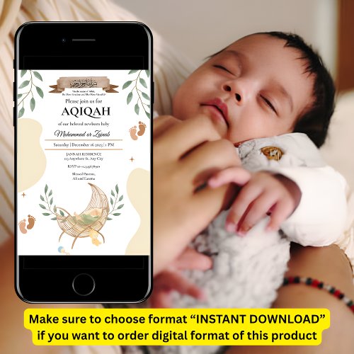 Leaves Autumn Cradle Unisex Baby Aqiqah Muslim