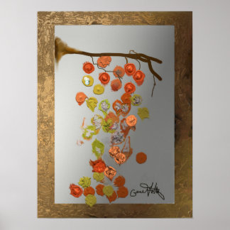 Leaves - Autumn Leaves Abstract Design Poster