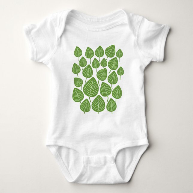 Leaves Baby Bodysuit (Front)