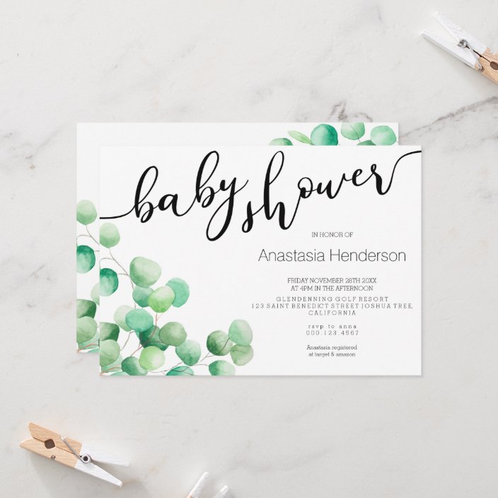 Leaves Baby shower Invitation. | Zazzle.com