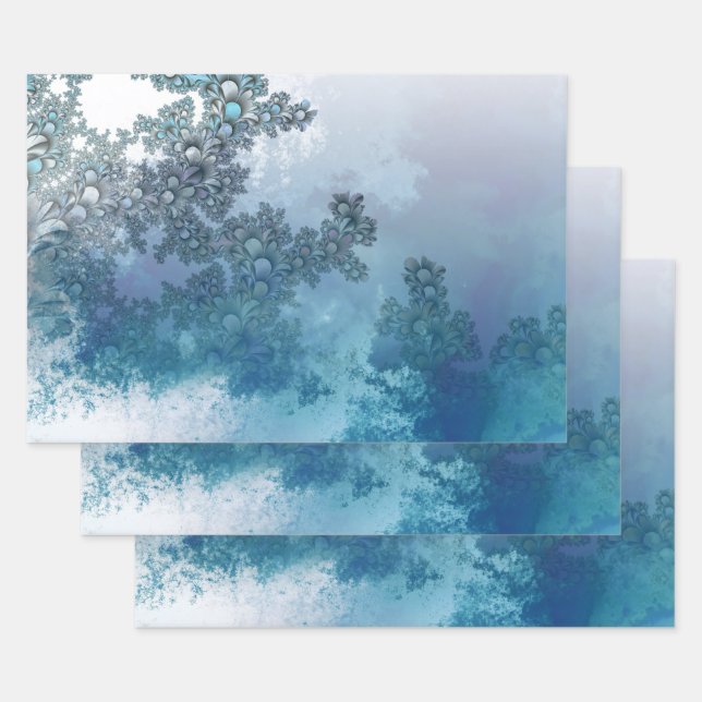 leaves-background-leaf-pattern wrapping paper sheets (Set)