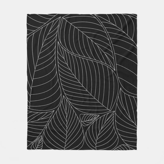 Leaves background pattern. - Illustration, Formal  Fleece Blanket (Front)