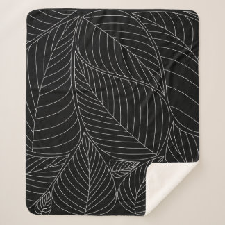 Leaves background pattern. - Illustration, Formal  Sherpa Blanket
