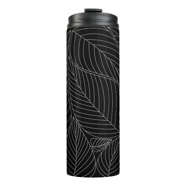Leaves background pattern. - Illustration, Formal  Thermal Tumbler (Front)
