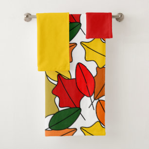 Leaves Bath Towel Set
