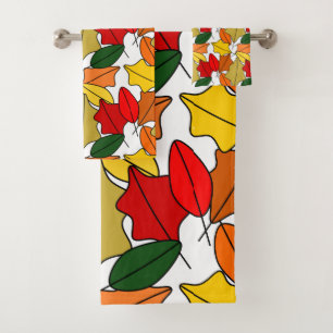 Leaves Bath Towel Set