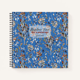 Leaves Berries Blue Vacation Rental Guest Book