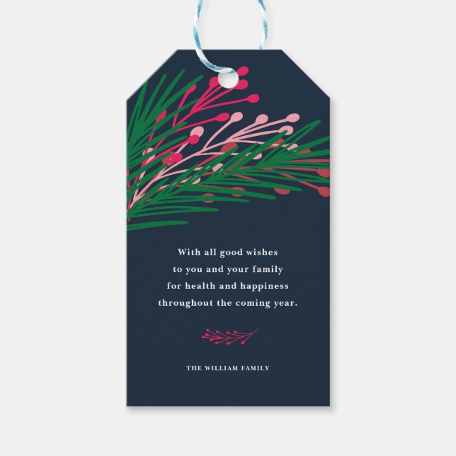Leaves & Berries Gift Tags (Front)