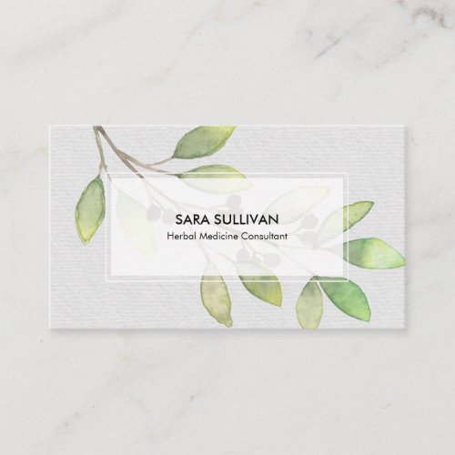 Leaves Berries Herbal Medicine Herbs Business Card