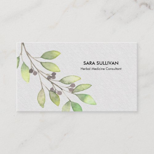 Leaves Berries Herbal Medicine Herbs Business Card