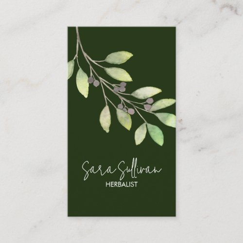 Leaves Berries Herbal Medicine Herbs Business Card