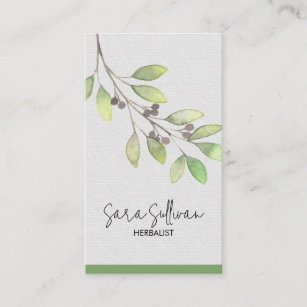 Leaves Berries Herbal Medicine Herbs Business Card