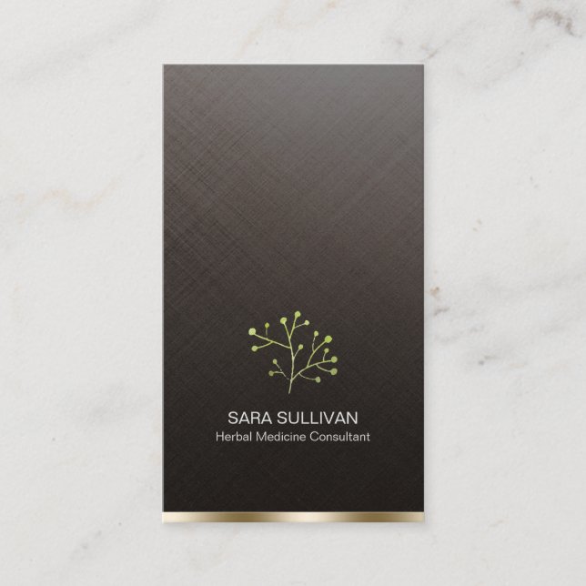 Leaves Berries Herbal Medicine Herbs Business Card (Front)