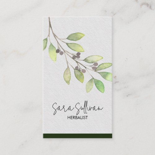 Leaves Berries Herbal Medicine Herbs Business Card