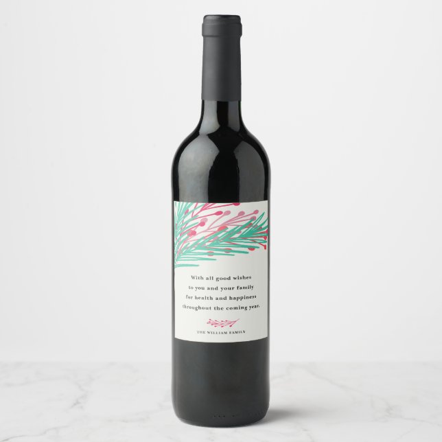 Leaves & Berries Wine Label (Front)