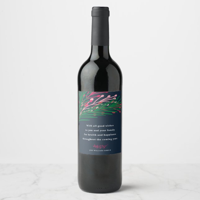Leaves & Berries Wine Label (Front)