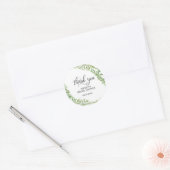 Leaves Botanical Wreath Bridal Shower Thank You Classic Round Sticker (Envelope)