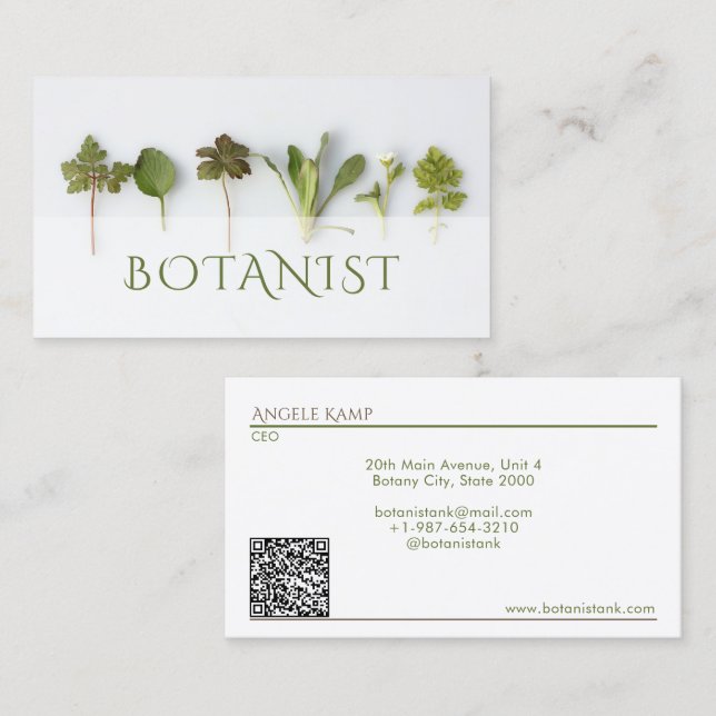 Leaves Botanist Business Card (Front/Back)