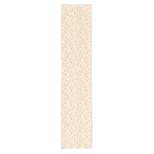 Leaves & Branches Light Autumn Acorns Cream Backgr Short Table Runner