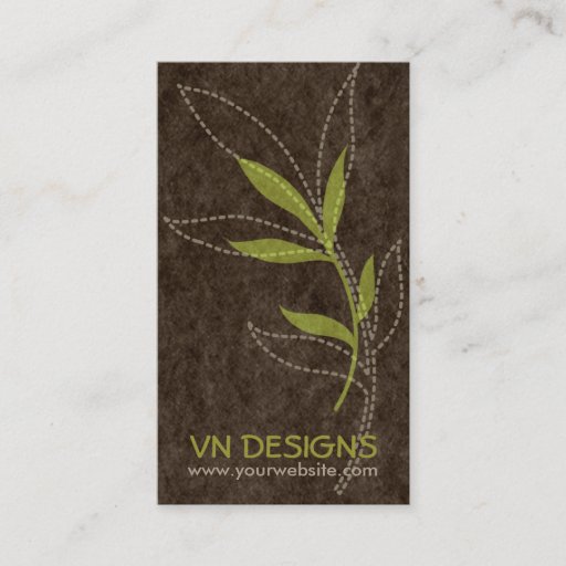 Customizable Leaves Business Card