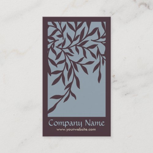 Leaves Business Card (Blue)